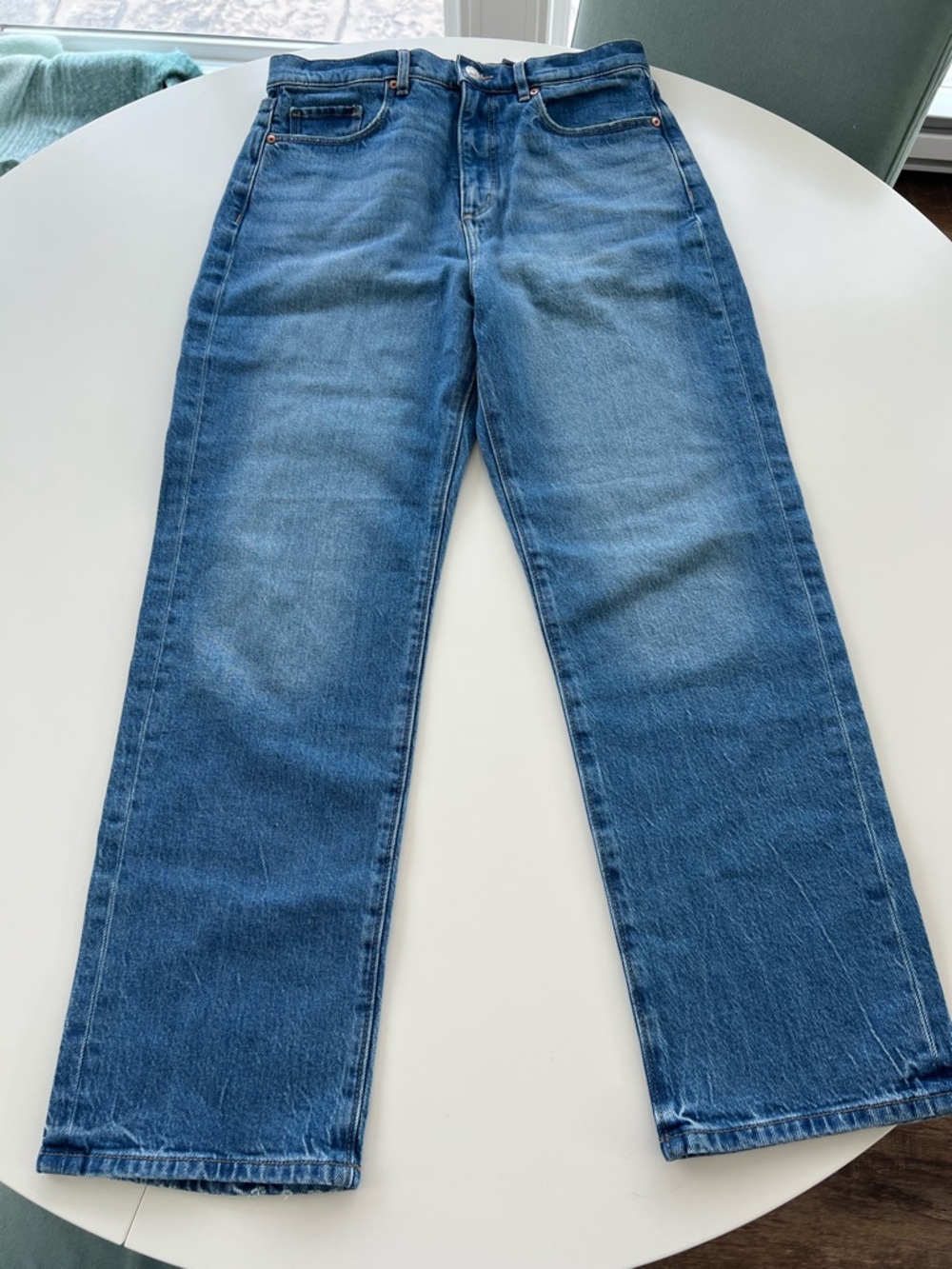 NWT Brand New LOFT High-Rise The Straight Leg Women's Blue Denim Jeans 28 or 6